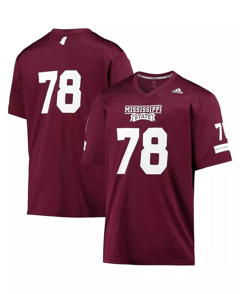 商品Adidas|Men's #78 Maroon Mississippi State Bulldogs Team Premier Football Jersey,价格¥1003,第1张图片