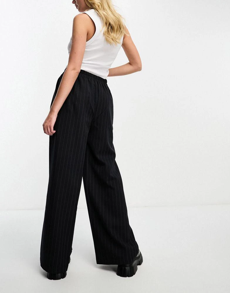 商品ASOS|ASOS DESIGN wide leg trouser in stripe,价格¥173,第4张图片详细描述