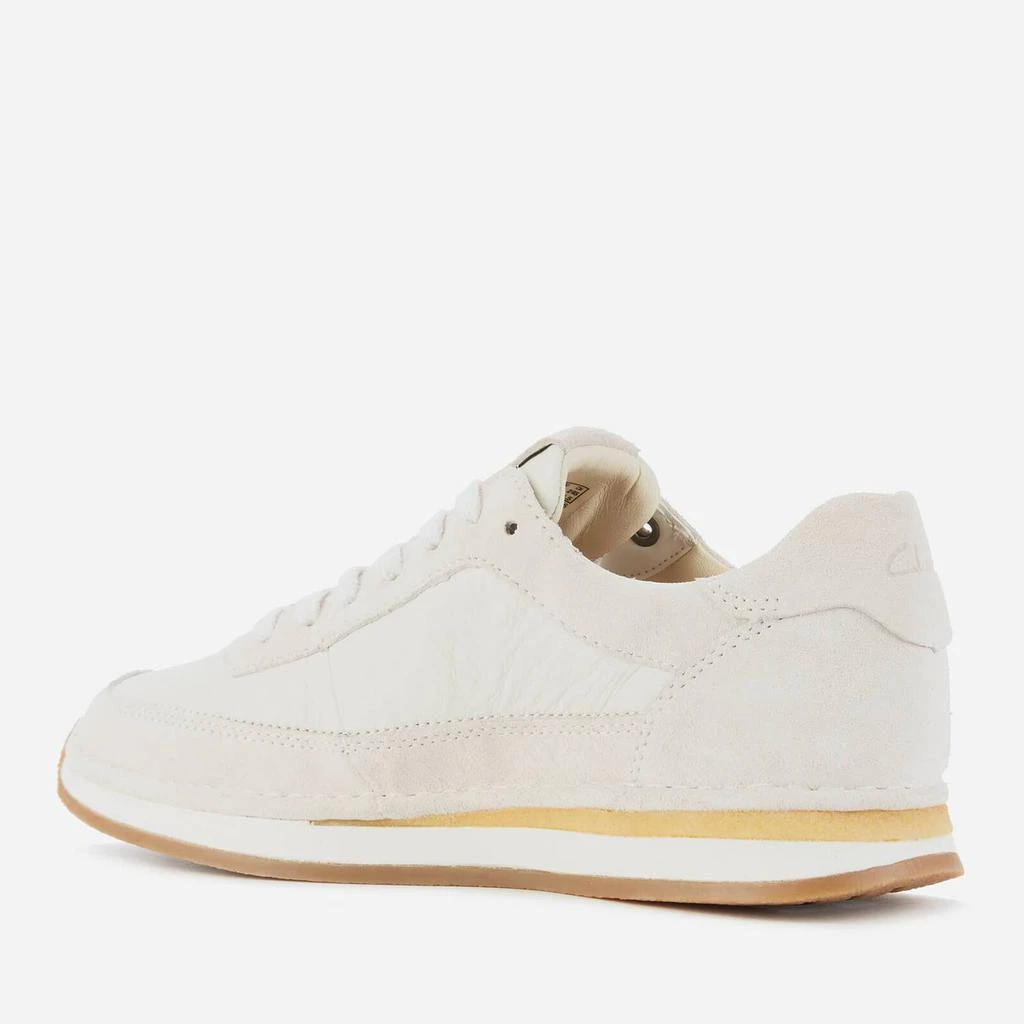 商品Clarks|Clarks Women's Craftrun Lace Suede Running Style Trainers - White,价格¥1014,第2张图片详细描述