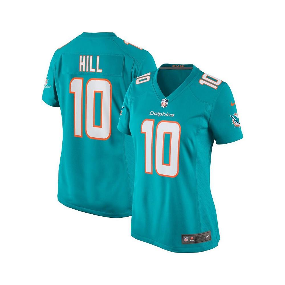 Women's Tyreek Hill Aqua Miami Dolphins Game Jersey商品第1张图片规格展示