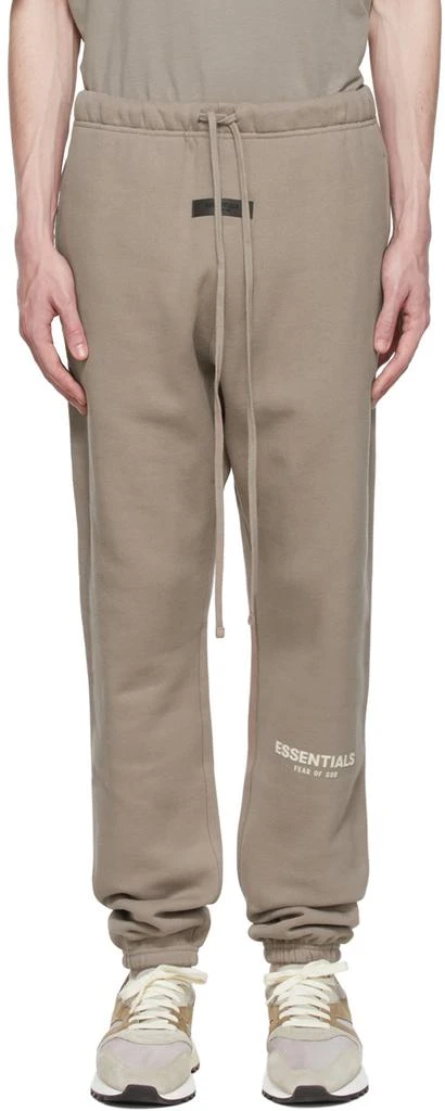 商品Essentials|Taupe Cotton Lounge Pants,价格¥474,第1张图片