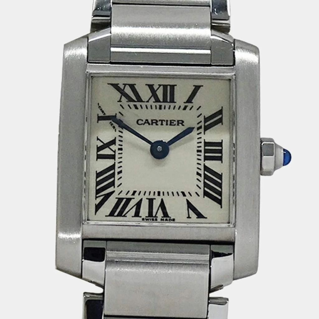 商品[二手商品] Cartier|Cartier Ivory Stainless Steel Tank Francaise W51008Q3 Quartz Women's Wristwatch 20mm,价格¥21360,第1张图片