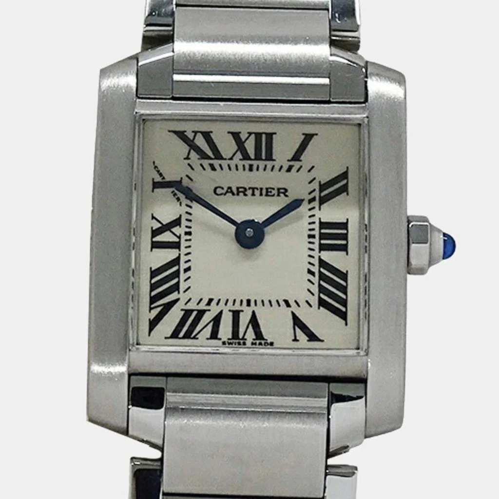 商品[二手商品] Cartier|Cartier Ivory Stainless Steel Tank Francaise W51008Q3 Quartz Women's Wristwatch 20mm,价格¥21193,第1张图片