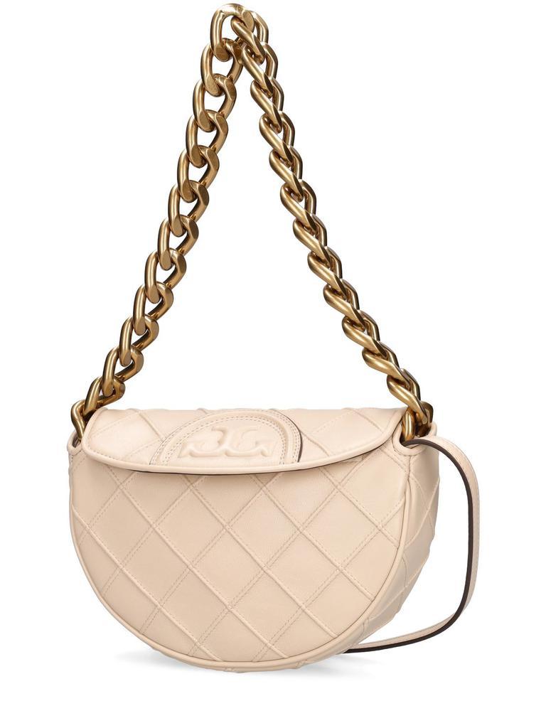 商品Tory Burch|Mini Fleming Soft Crescent Leather Bag,价格¥3568,第5张图片详细描述