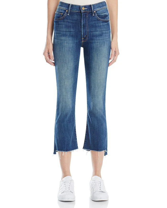 商品MOTHER|Insider Crop Step Fray Jeans in Not Rough Enough须边牛仔裤,价格¥768,第1张图片