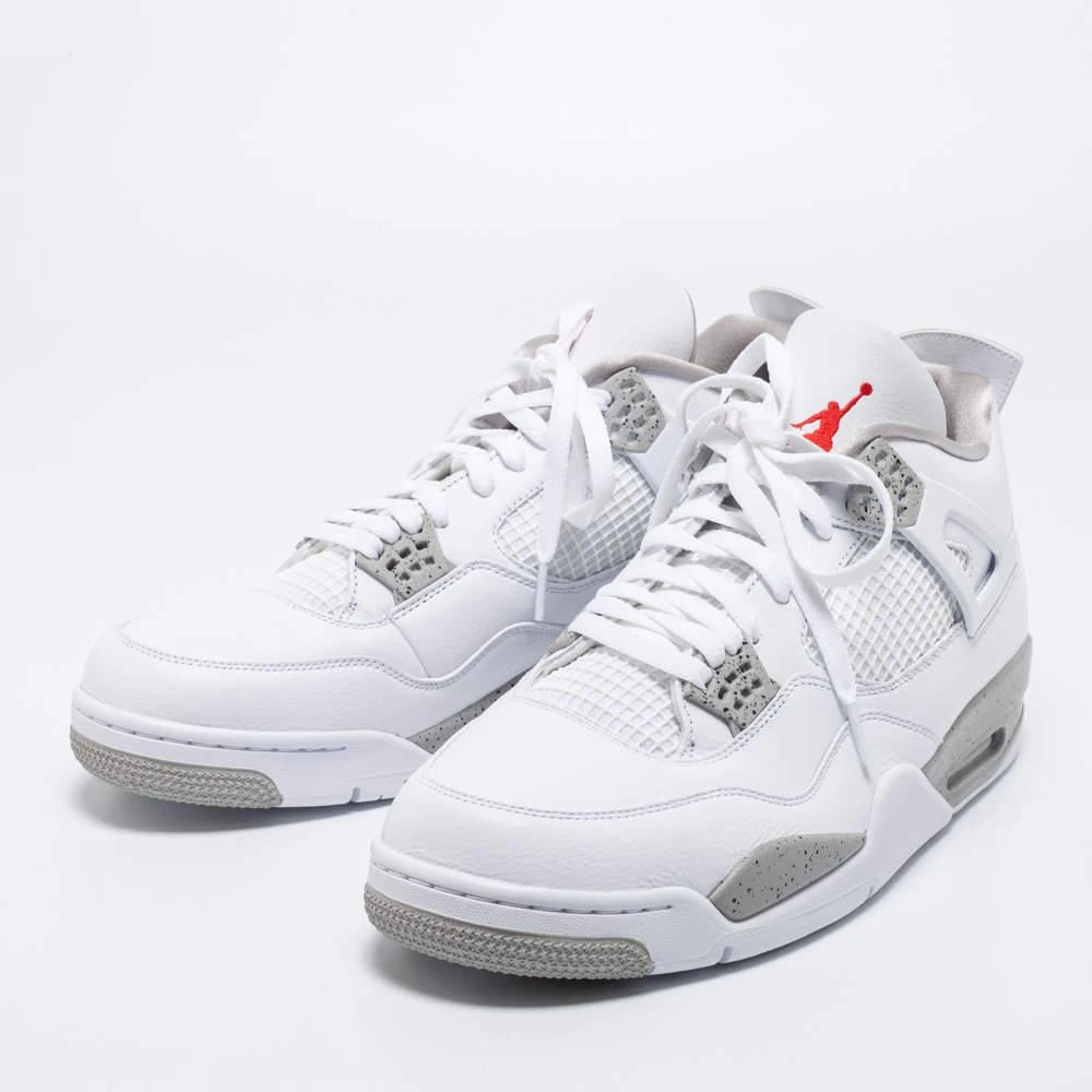 商品Jordan|Air Jordan 4 Retro 'White Oreo' Leather Lace Up Sneakers Size 49.5,价格¥3256,第2张图片详细描述
