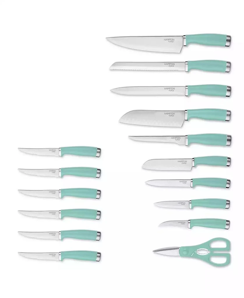 商品Hampton Forge|17 Piece Epicure Pistachio Block Cutlery Set,价格¥377,第2张图片详细描述