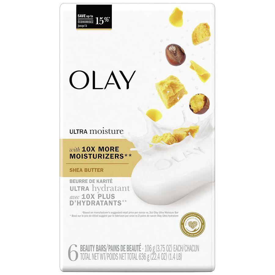 商品Olay|Ultra Moisture Bar Soap Shea Butter, 6 bars, 4 oz each,价格¥69,第1张图片