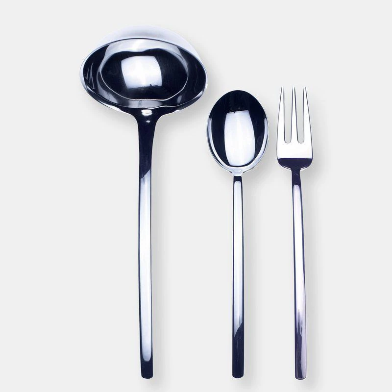 Mepra 3 Pcs Serving Set (Fork Spoon And Ladle) Due 1