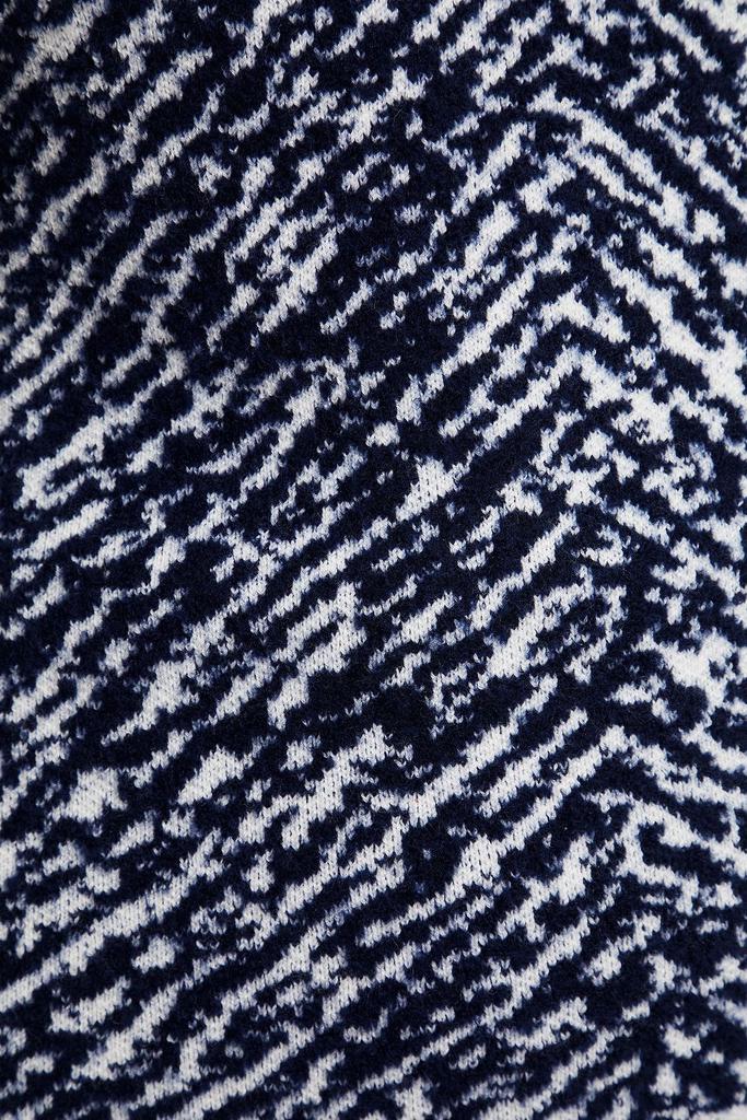 Herringbone jacquard-knit wool-blend sweater商品第4张图片规格展示