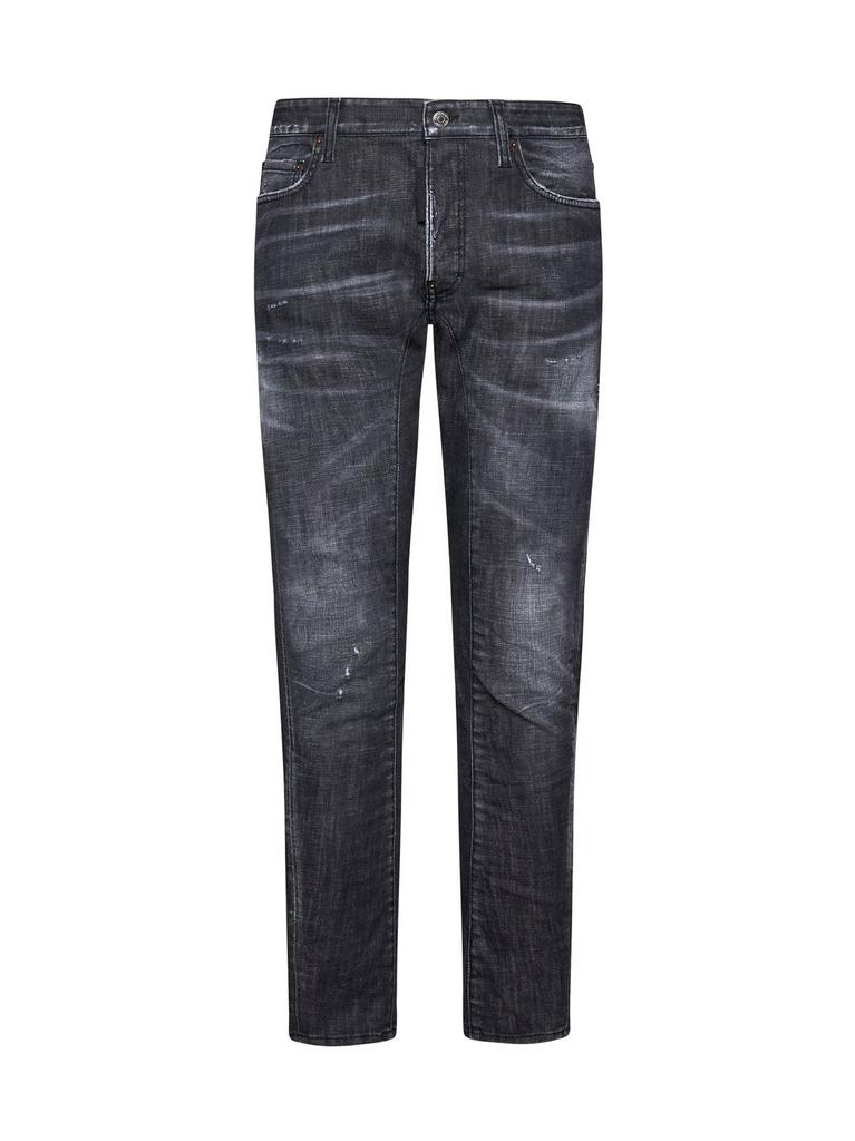 Dsquared2 Logo Patch Slim Cut Jeans – On Sale Now with Up to
