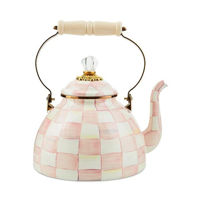 商品MacKenzie-Childs|Rosy Check Enamel Tea Kettle, 3-Qt.,价格¥1431,第1张图片详细描述