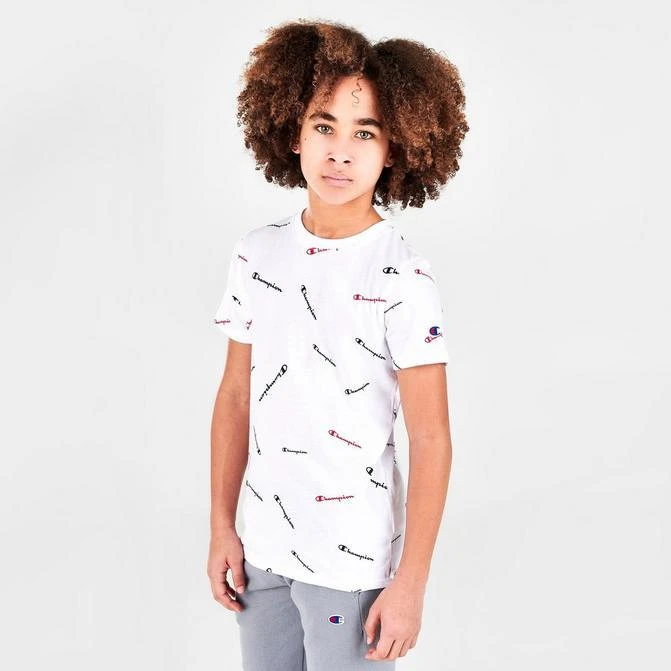 商品CHAMPION|Boys' Champion Allover Print Script T-Shirt,价格¥60,第1张图片