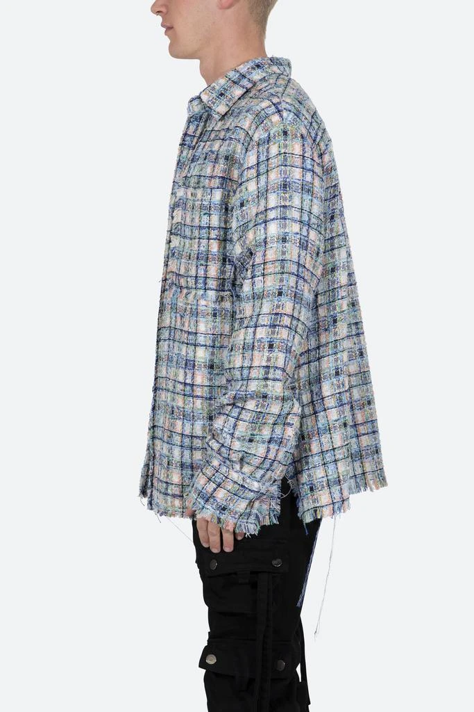 商品MNML|Heavyweight Raw Edge Flannel - Blue/White,价格¥213,第3张图片详细描述