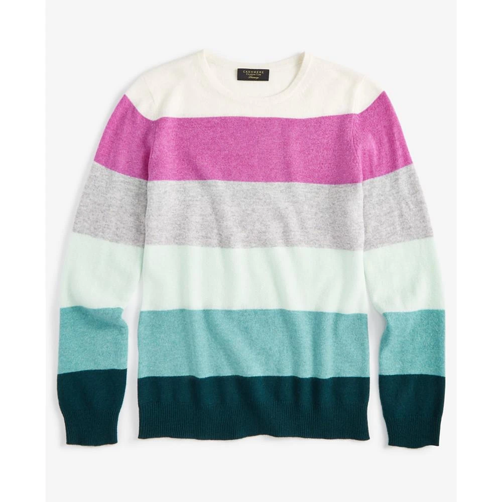 商品Charter Club|Women's Striped 100% Cashmere Sweater, Regular & Petite, Created for Macy's,价格¥394,第5张图片详细描述