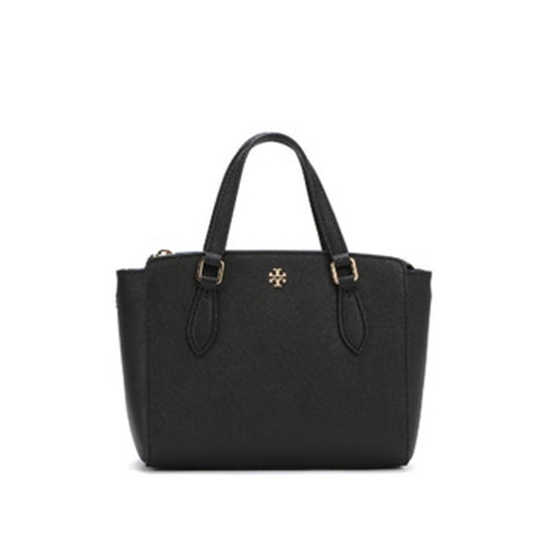 商品[国内直发] Tory Burch|TORY BURCH 汤丽柏琦 女士牛皮革手提包 64189-001 黑色,价格¥1454,第1张图片