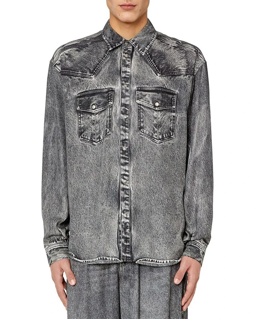 商品Diesel|Gils Denim Long Sleeve Button Front Shirt,价格¥1677,第1张图片