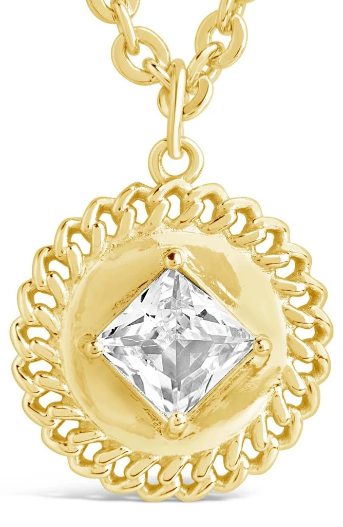 商品Sterling Forever|14K Gold Plated Jaliyah CZ Pendant Necklace,价格¥67,第3张图片详细描述