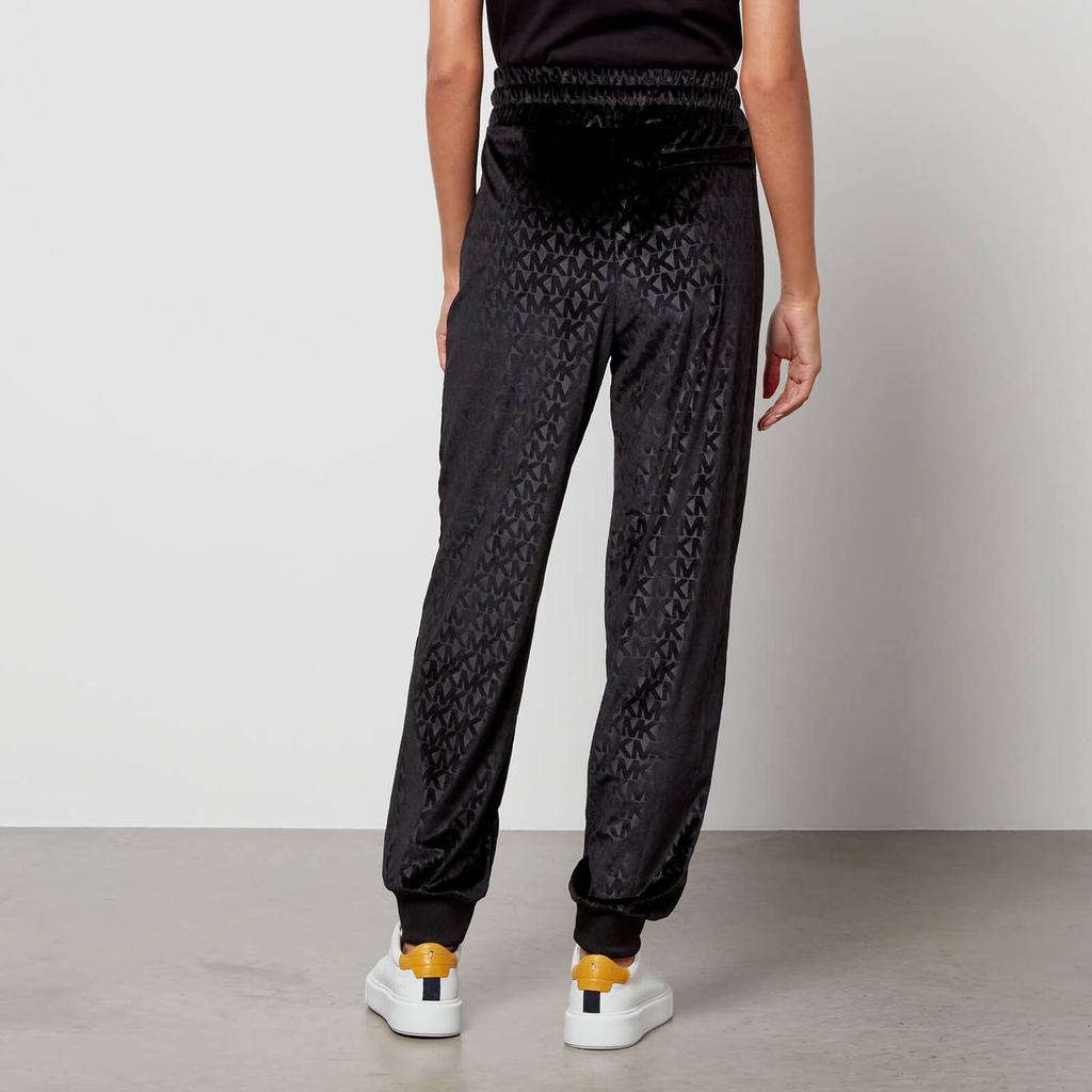 MICHAEL Michael Kors Women's Logo Velour Slouchy Jogger - Black商品第2张图片规格展示