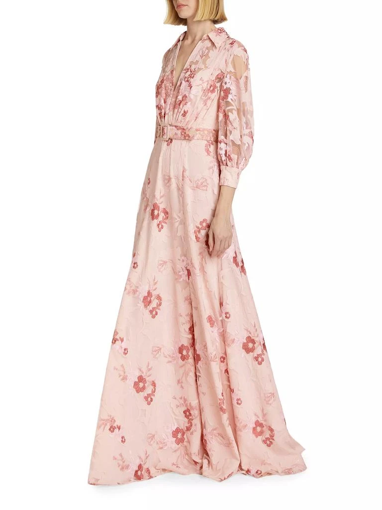 商品Badgley Mischka|Lace Belted Gown,价格¥5350,第4张图片详细描述