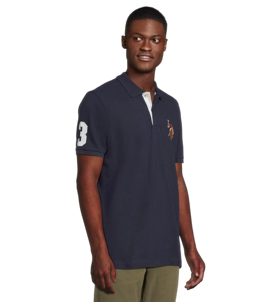 商品U.S. POLO ASSN.|Multicolor Double Rider Logo Solid Pique Polo,价格¥167,第2张图片详细描述