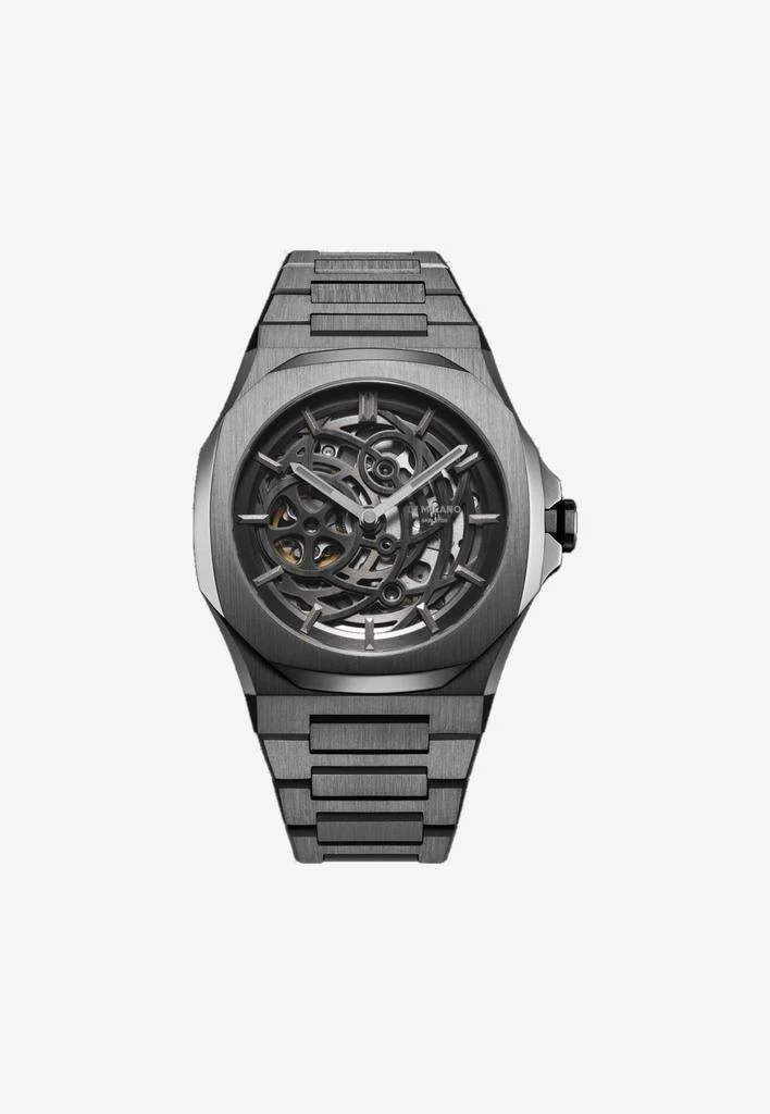 商品D1 MILANO|Stainless Steel Skeleton Watch,价格¥5913,第1张图片