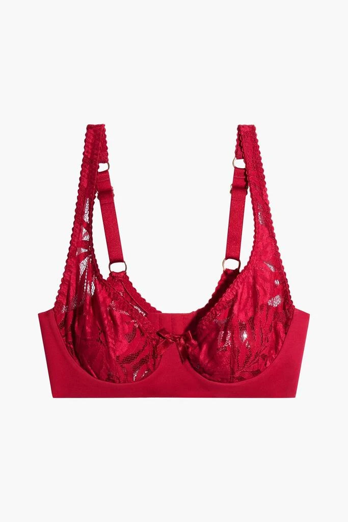 商品L'Agent by Agent Provocateur|Audrey stretch-lace and jersey underwired bra,价格¥508,第1张图片