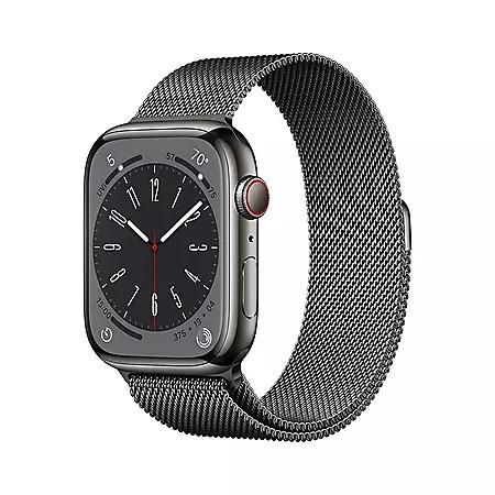 Apple Watch Series 8 GPS + Cellular 45mm Stainless Steel Case with Milanese Loop (Choose Color)商品第1张图片规格展示