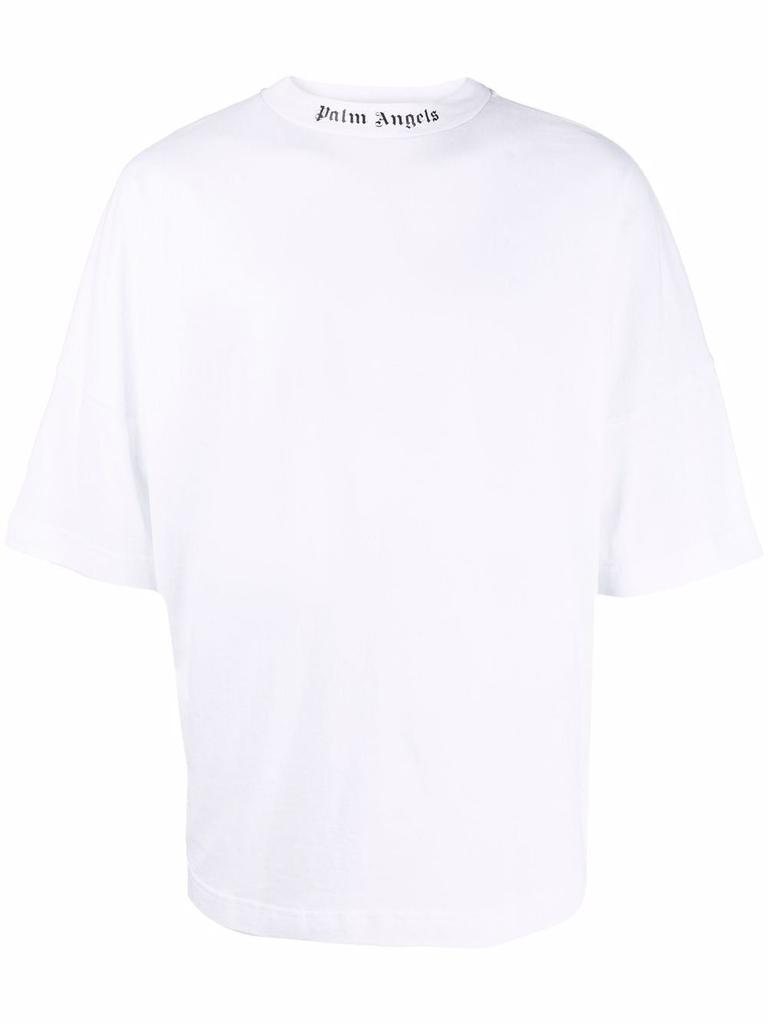 Palm Angels Mens White Cotton T-Shirt商品第1张图片规格展示