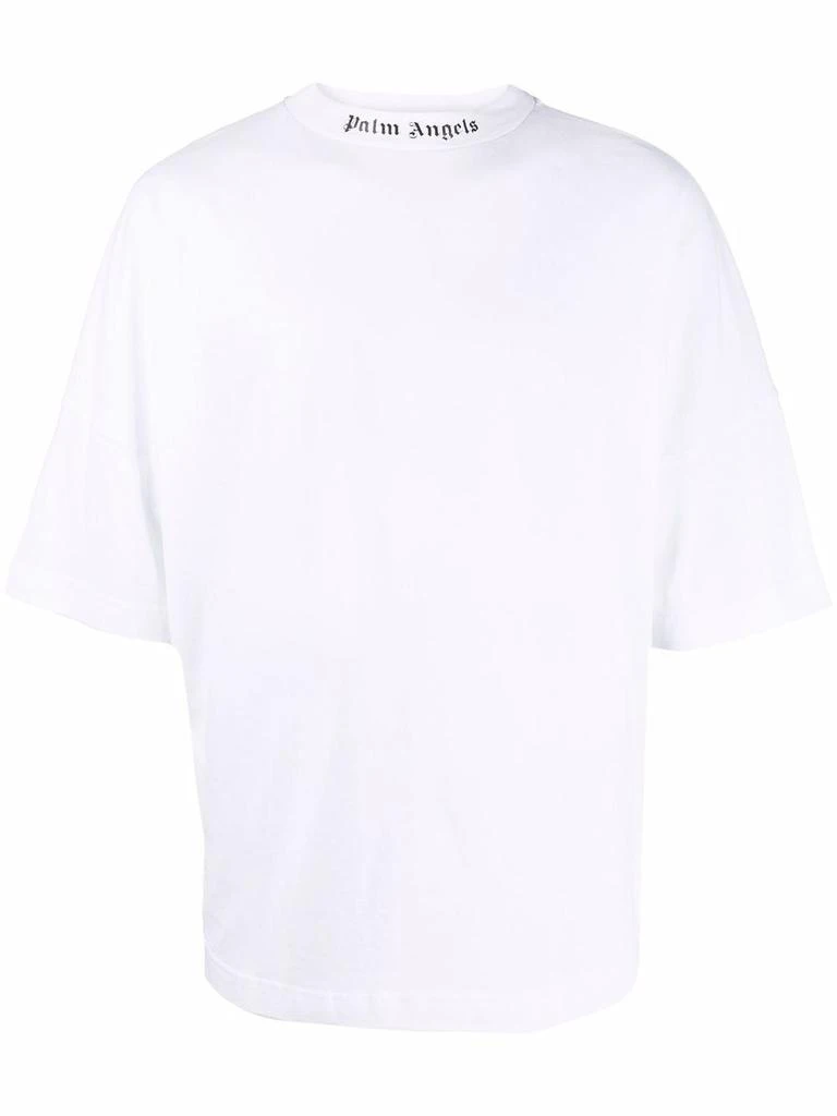 商品Palm Angels|Palm Angels Mens White Cotton T-Shirt,价格¥2274,第1张图片