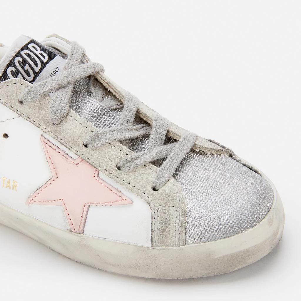 商品Golden Goose|Toddlers' Checkered Glitter Toe Heel - White/Silver/Rose Quartz/Gold,价格¥746,第4张图片详细描述