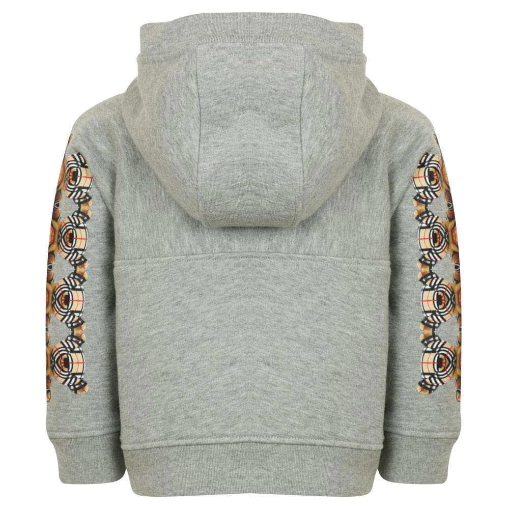 商品Burberry|Grey Zip Up Bear Hoodie,价格¥770,第4张图片详细描述