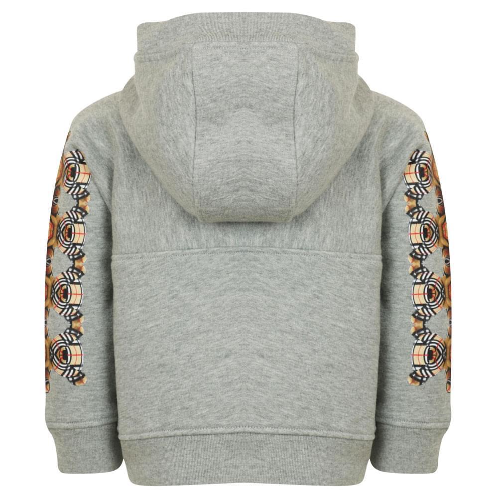 商品Burberry|Grey Zip Up Bear Hoodie,价格¥742,第6张图片详细描述