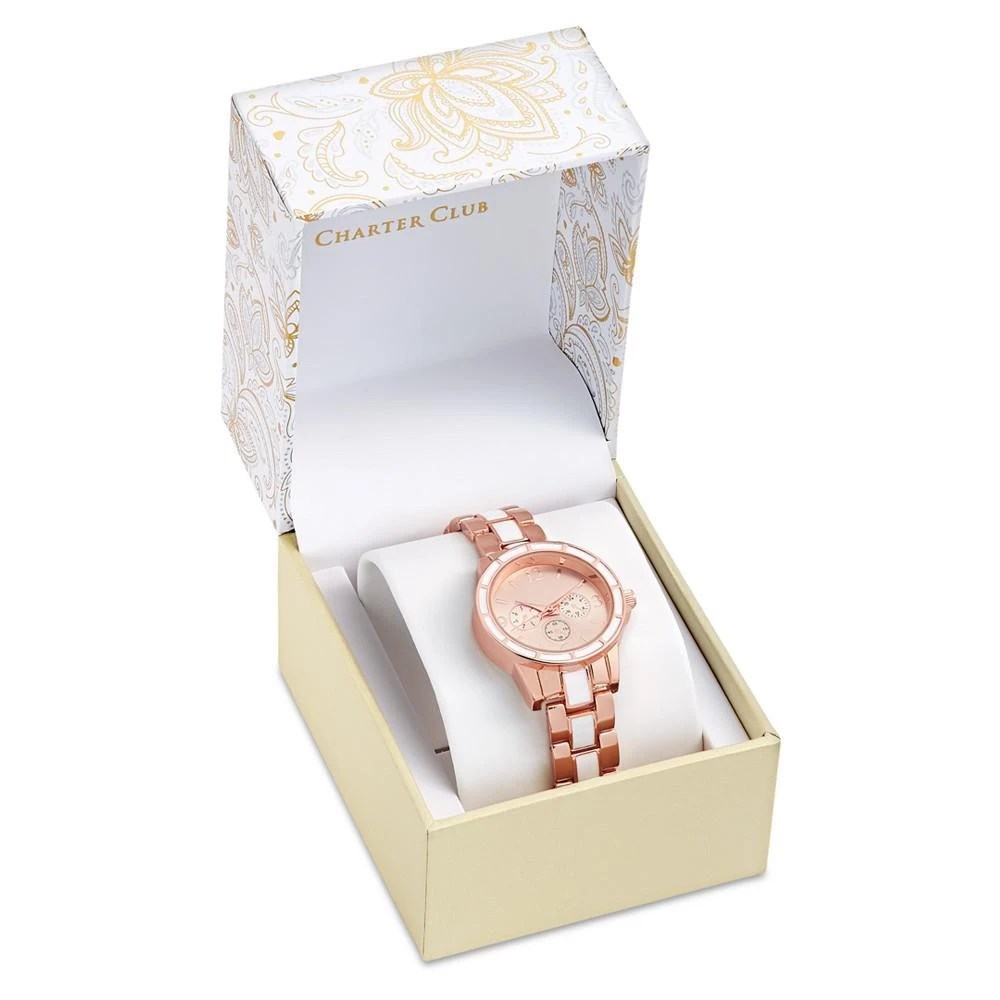 商品Charter Club|Women's Two-Tone Bracelet Watch 34mm, Created for Macy's,价格¥117,第2张图片详细描述
