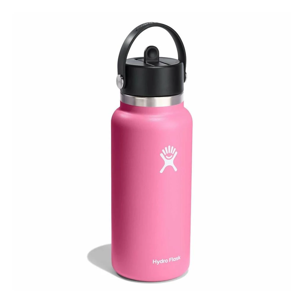 商品Hydro Flask|32 Oz Wide Mouth Water Bottle With Flex Straw Cap In Hot Pink,价格¥263,第2张图片详细描述