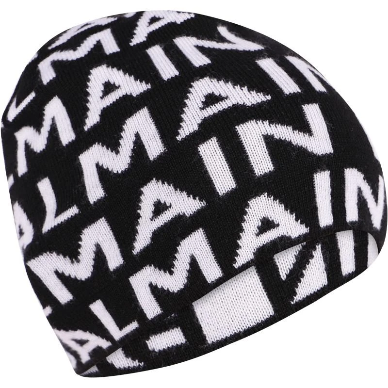商品Balmain|Monogram all over woolen winter beanie in black and white,价格¥1815,第1张图片