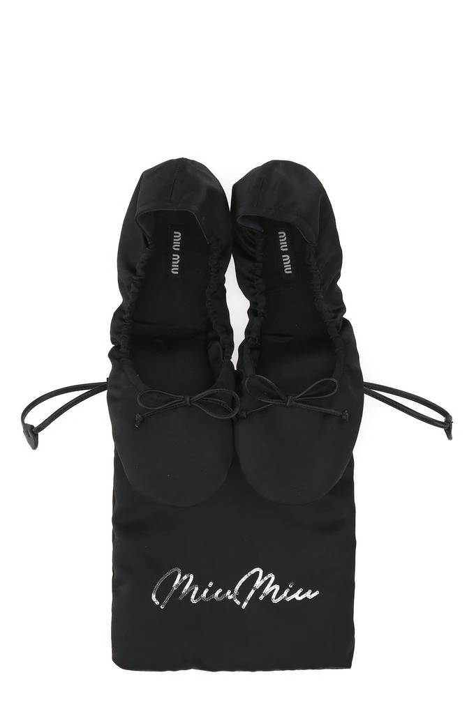 商品Miu Miu|Black satin ballerinas,价格¥4560,第3张图片详细描述