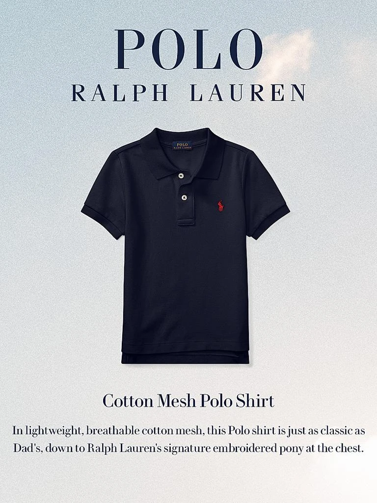 商品Ralph Lauren|Little Boy's & Boy's Classic Mesh Knit Polo,价格¥370,第4张图片详细描述