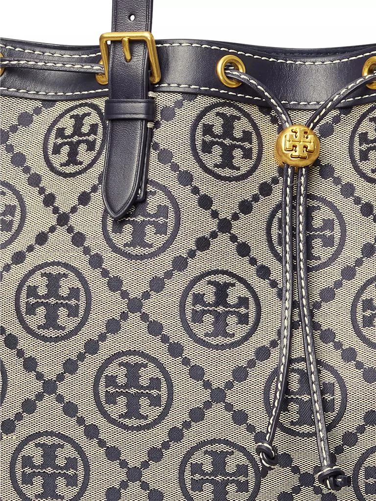 商品[2021春夏新款] Tory Burch|T Monogram帆布抽绳托特包,价格¥4497,第4张图片详细描述