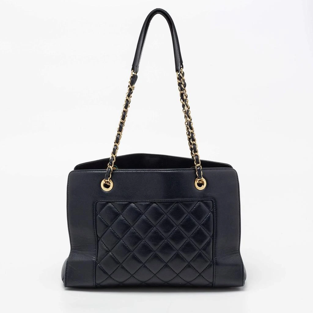 商品[二手商品] Chanel|Chanel Blue Quilted Leather Large Shopper Tote,价格¥13120,第4张图片详细描述