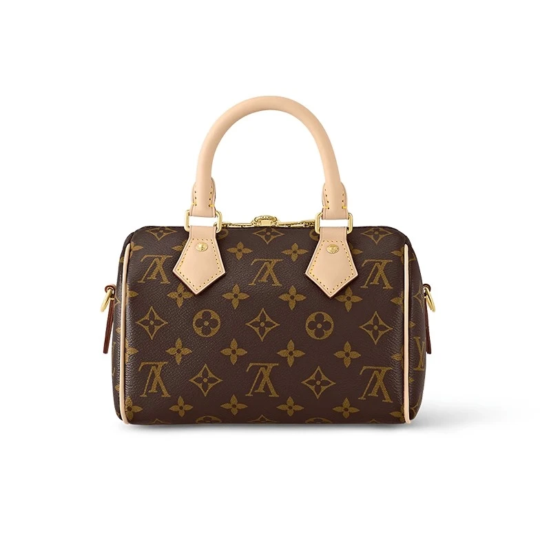 Louis Vuitton/路易威登 SPEEDY 20奶茶色老花斜挎手提包 M46222 送礼好物 商品