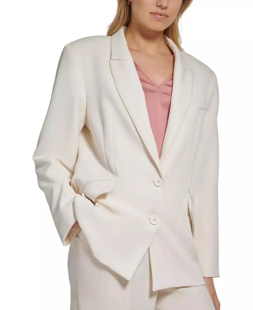Women's Peak Lapel Two-Button Long-Sleeve Blazer 商品