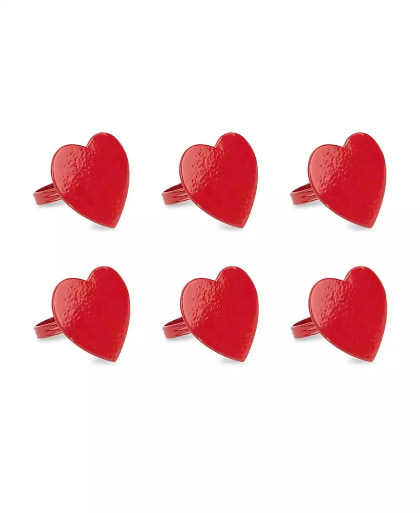 商品Design Imports|6-Pc. Heart Napkin Ring Set,价格¥269,第4张图片详细描述