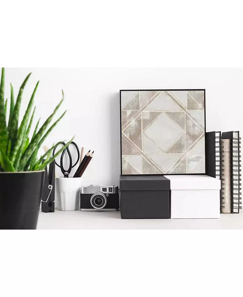 商品Giant Art|20" x 20" Geometric Veil II Art Block Framed Canvas,价格¥1346,第2张图片详细描述
