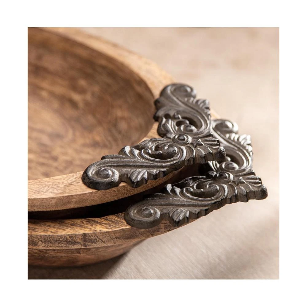 商品The GG Collection|Heritage Collection Antiquity Oval Display Wood Bowl,价格¥2430,第2张图片详细描述