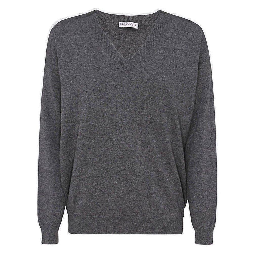 Brunello Cucinelli V-Neck Knitted Sweater商品第1张图片规格展示