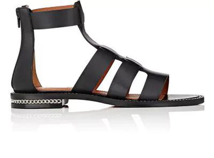 商品Givenchy|D-Chain Leather Gladiator Sandals,价格¥2372,第1张图片