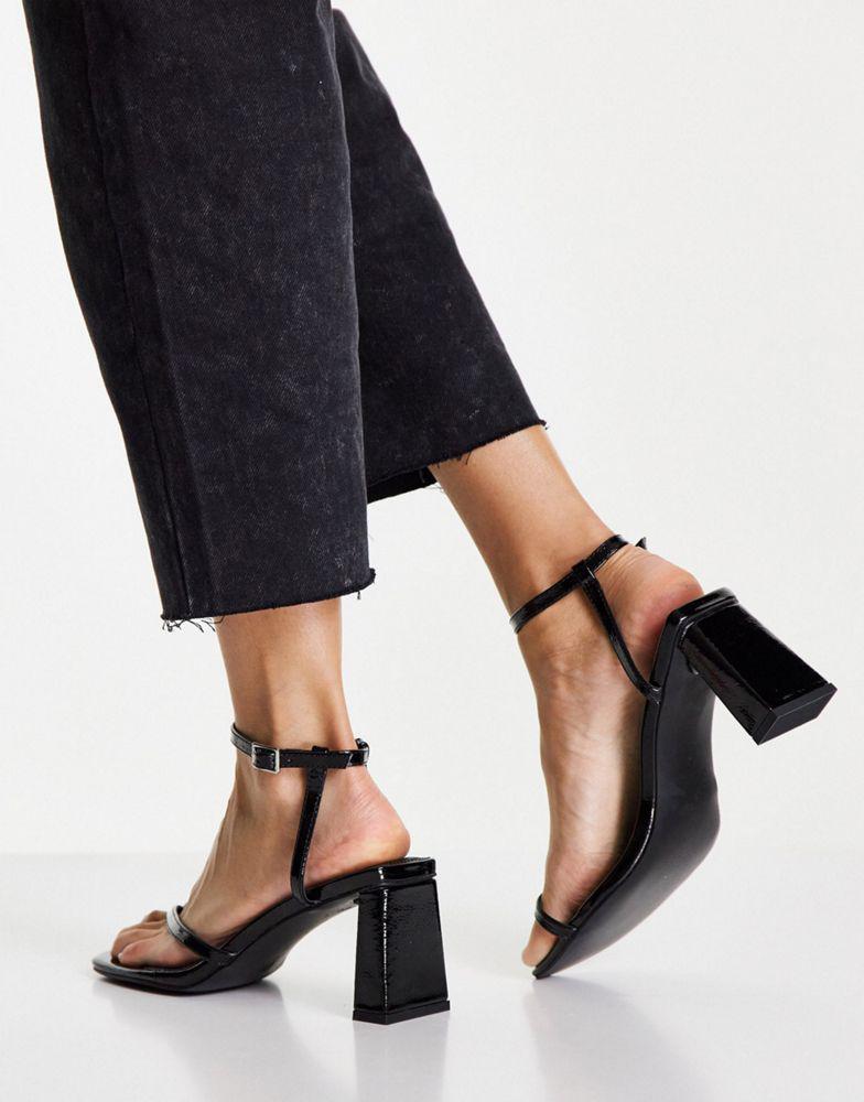Topshop Ridley mid heeled sandal in black商品第4张图片规格展示