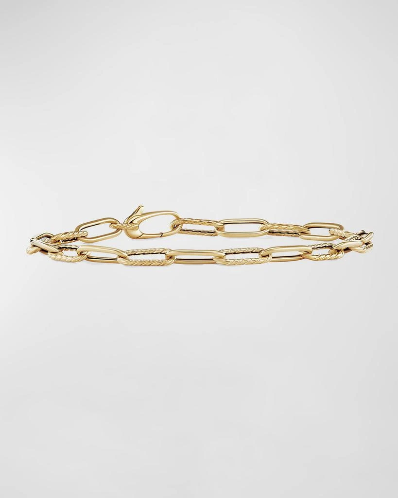 商品David Yurman|DY Madison Toggle Chain Bracelet in 18K Gold, 4mm, Size S,价格¥8550,第1张图片