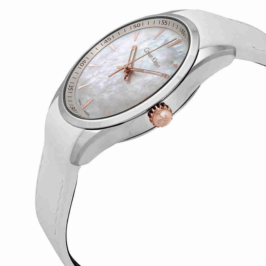 商品Calvin Klein|Calvin Klein Bold White Mother of Pearl Dial Watch K5A31BLG,价格¥372,第2张图片详细描述